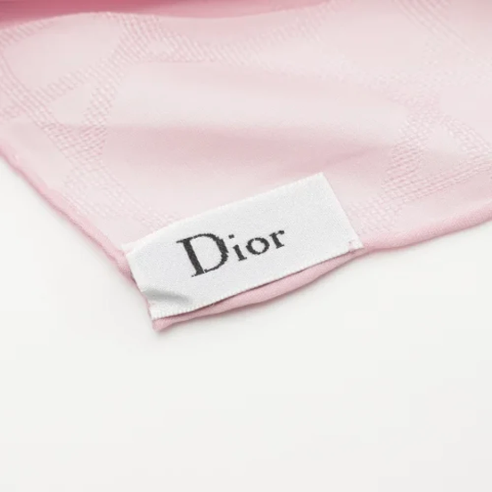 Dior Vintage Pre-owned Silk scarves Pink Dames