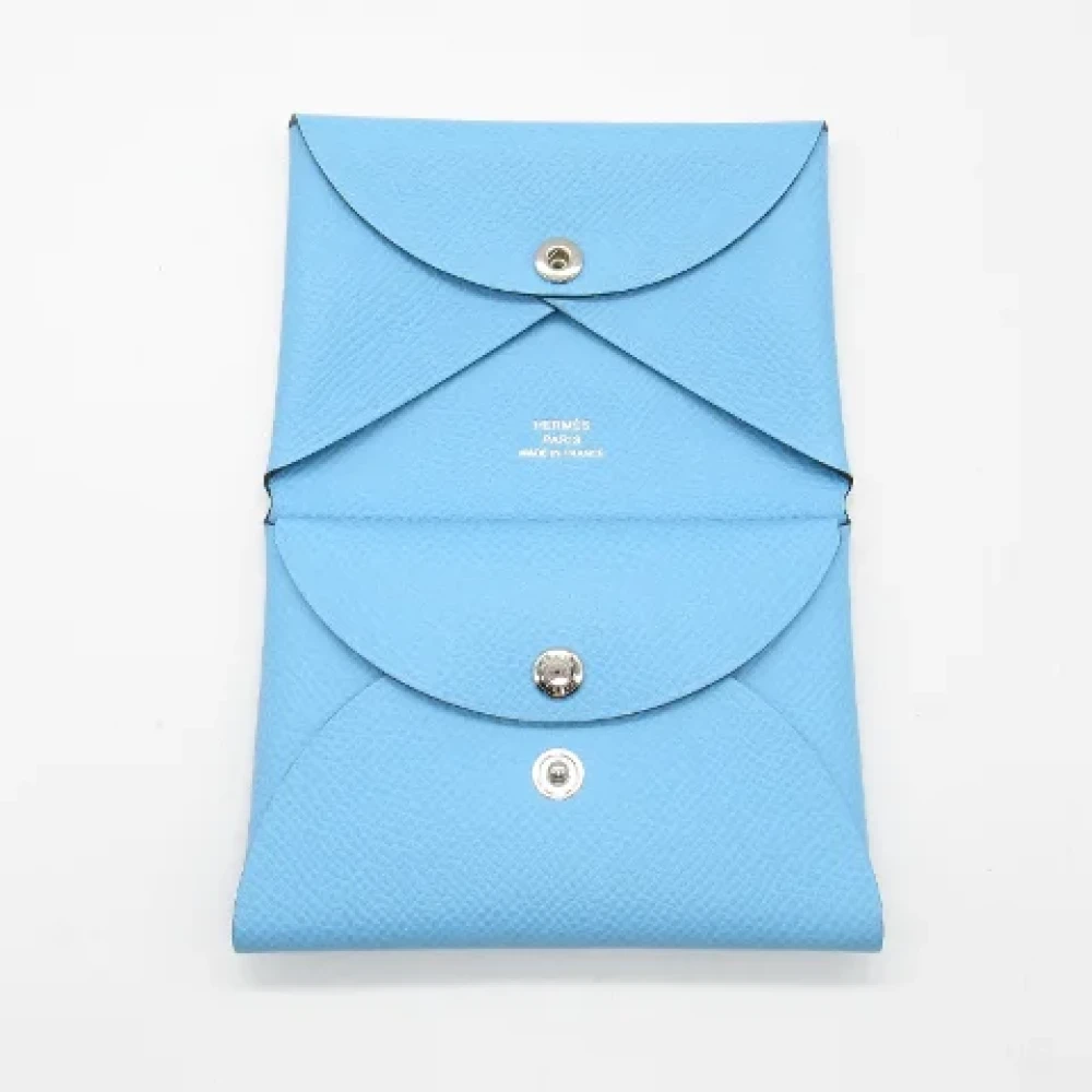 Hermès Vintage Pre-owned Leather home-office Blue Dames