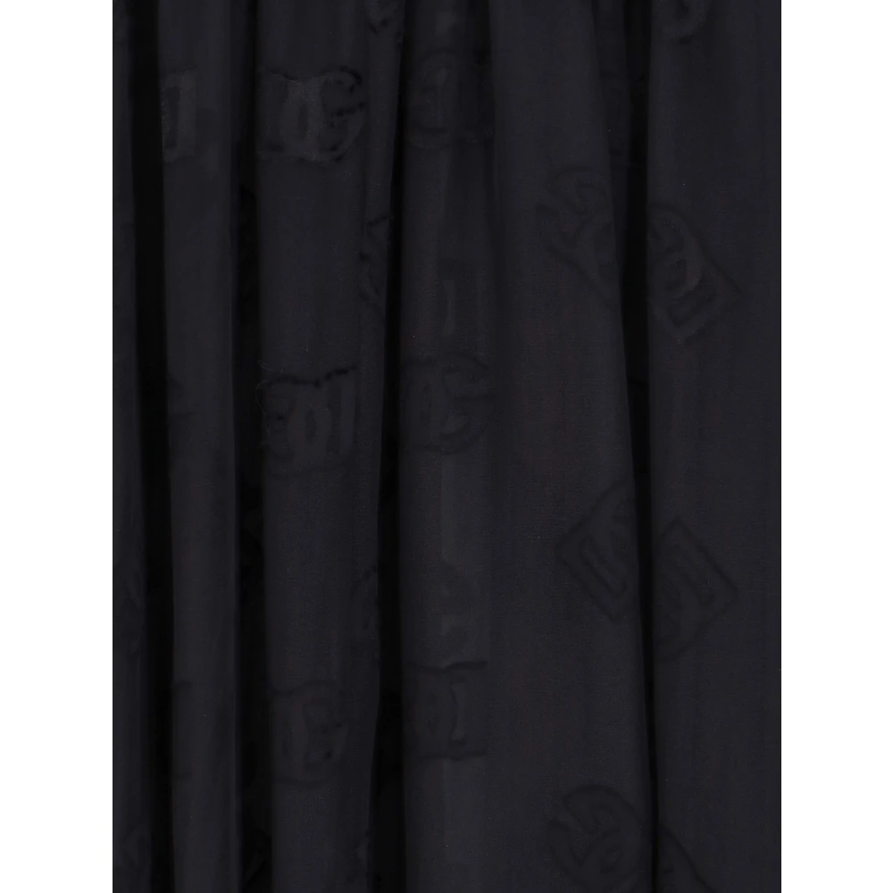 Dolce & Gabbana Zijden Shirt met Logo Black Dames