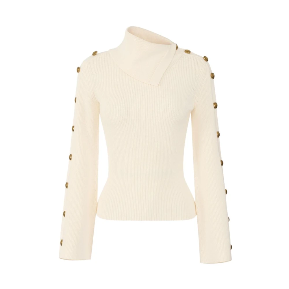 Elisabetta Franchi , Turtlenecks, Female, Beige, M, Jumpers