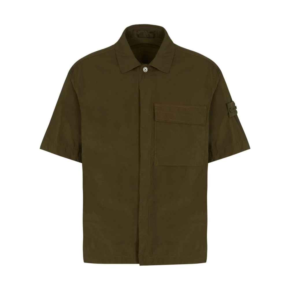 Stone Island Ghost Ss Shirt - Male - Short Sleeve Shirts - Green - M - Shirts