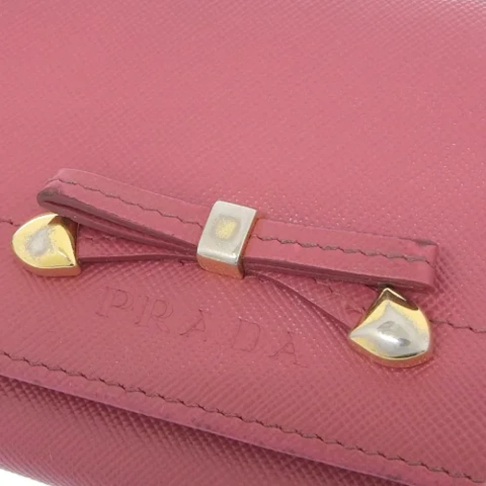 Prada Vintage Pre-owned Leather wallets Pink Dames