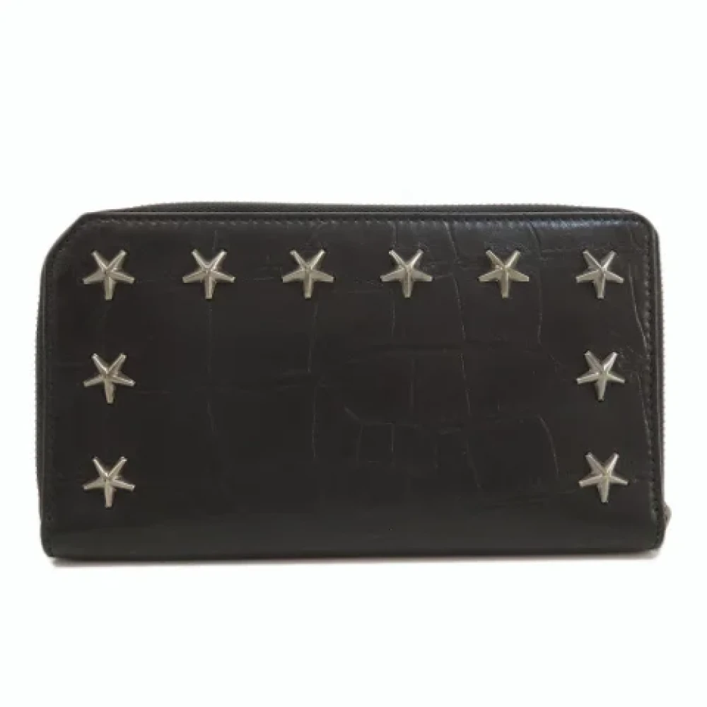 Jimmy Choo Pre-owned Leather wallets Black Dames