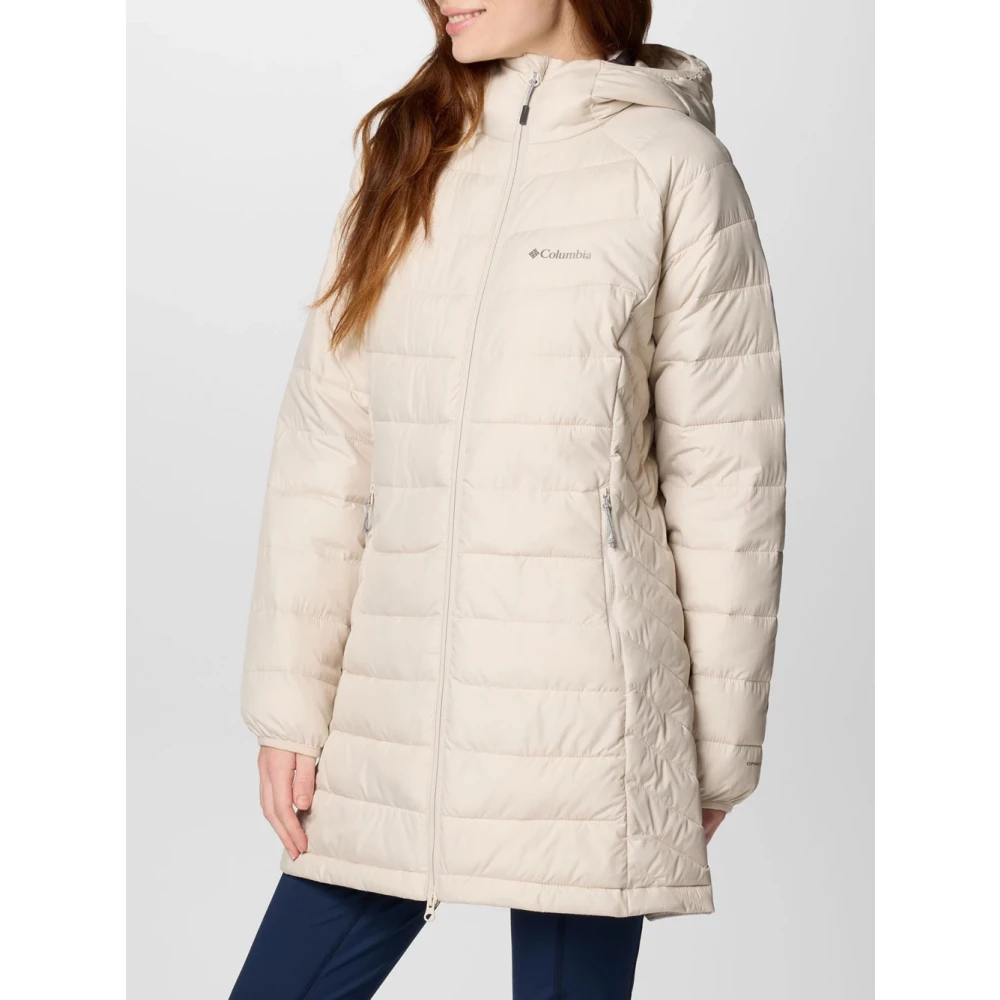 Columbia Powder Lite Mid Ivoor Winterjas White Dames