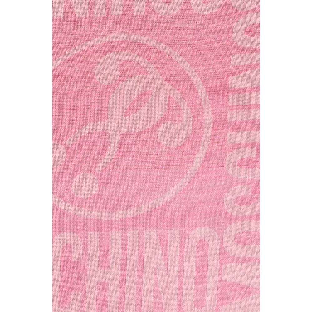 Moschino Sjaal met monogram Pink Unisex