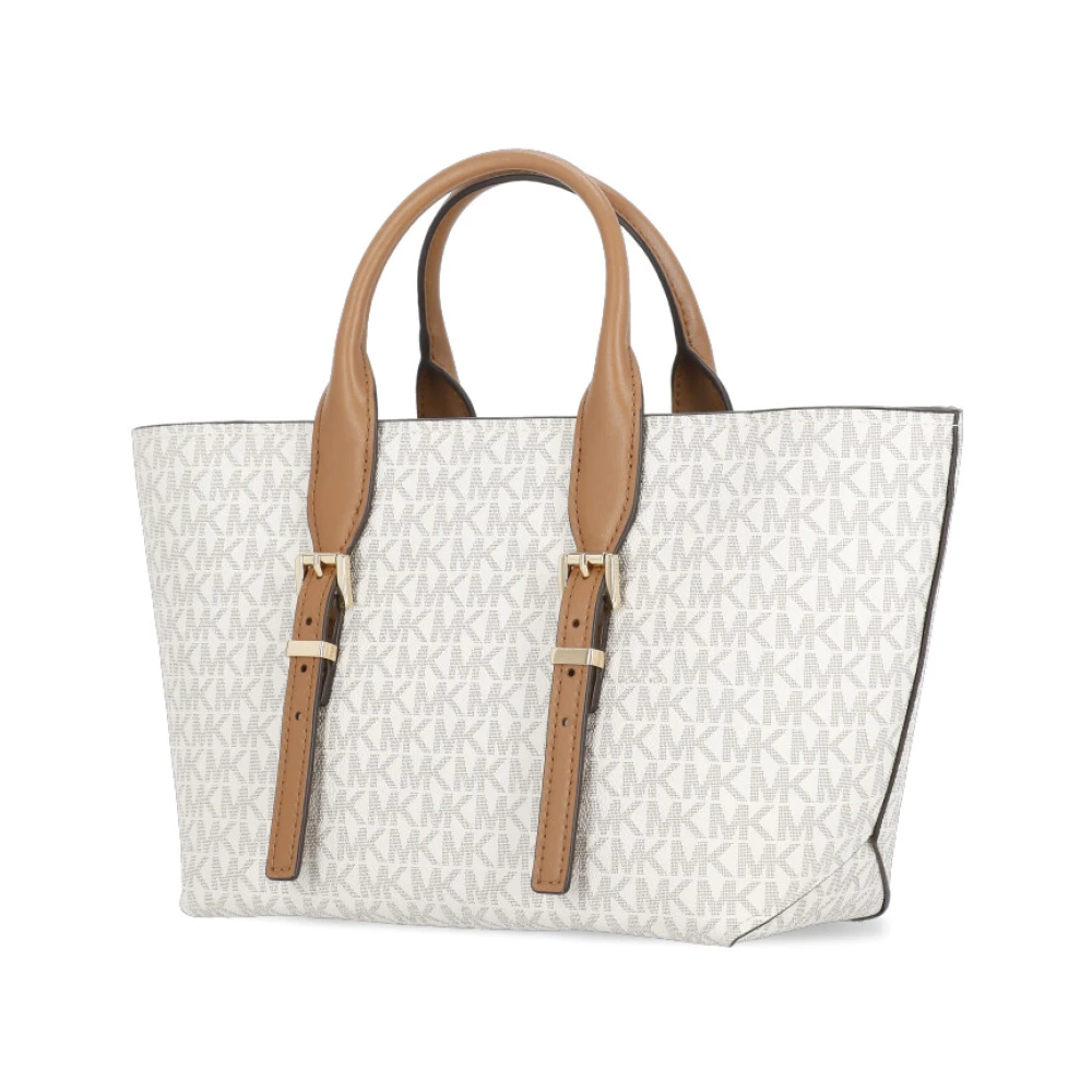 Michael Kors Ivoor Shopper met Logopatroon Beige Dames