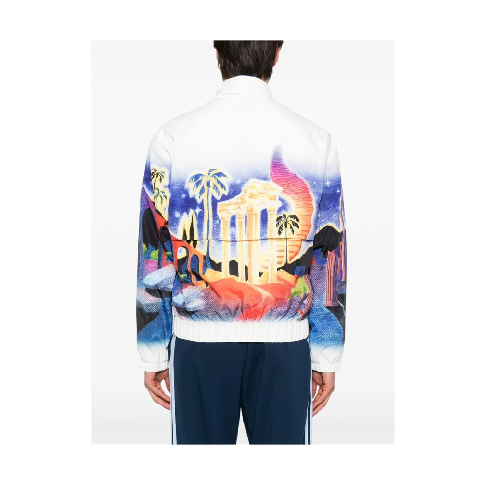Casablanca Witte Ritsjas Elastische Manchetten Multicolor Heren