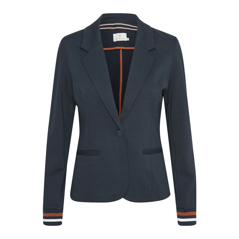 Kaffe - Gestreifter Midnight Blazer Mit Sportlichem Touch - Jackets - Damen - Blau - 2XL - Bild 6