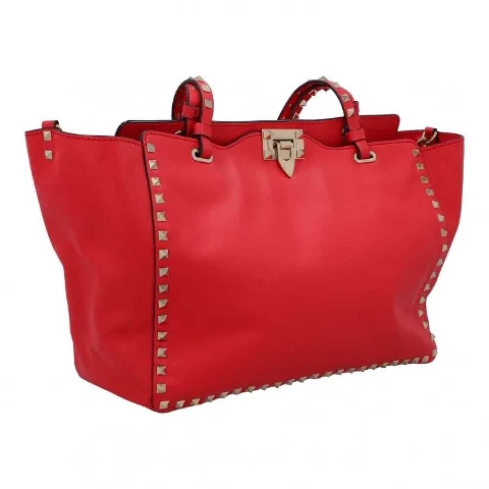 Valentino Vintage Pre-owned Leather shoppers Red Dames