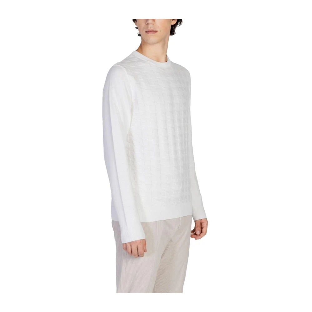 Antony Morato Gebreid T-shirt van katoen en wol White Heren