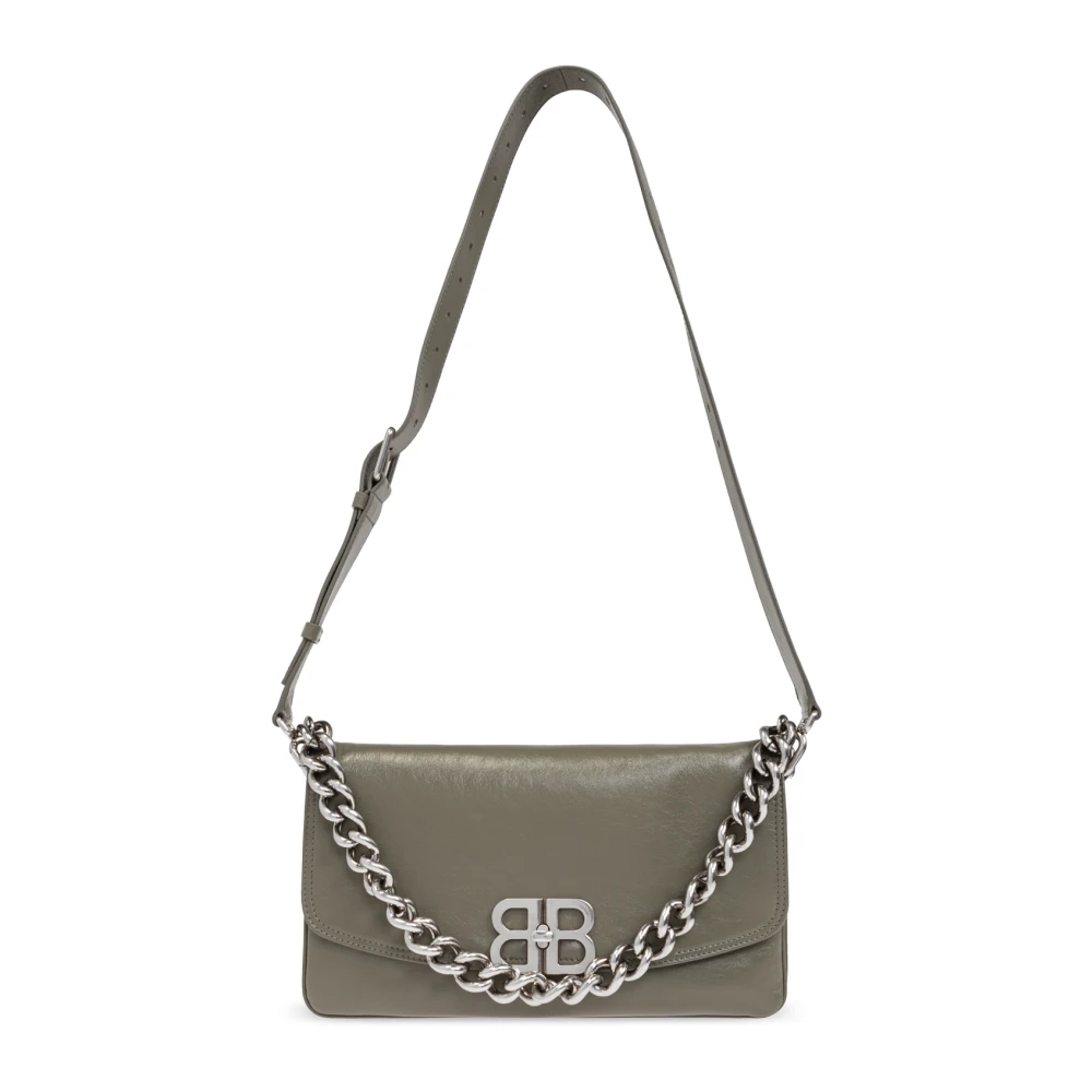 Balenciaga Leren schoudertas Green Dames