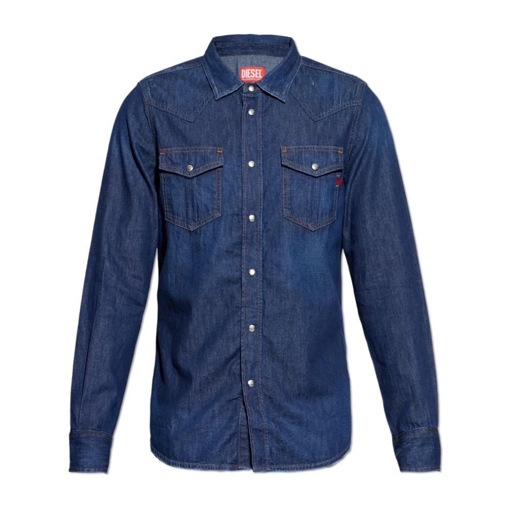 Diesel Herren Blau Shirts, Mgröße: