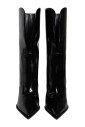 bottes-mi-mollet-en-cuir-noir-avec-logo