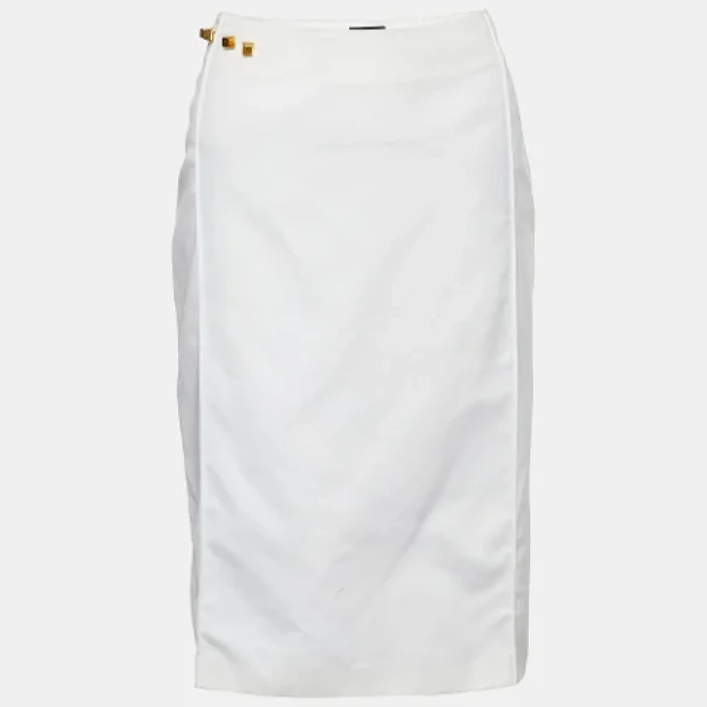Fendi Vintage Tweedehands katoenen broeken-shorts-rokken White Dames