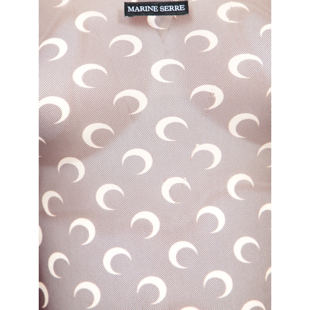 Marine Serre Maan Mesh Top Brown Dames
