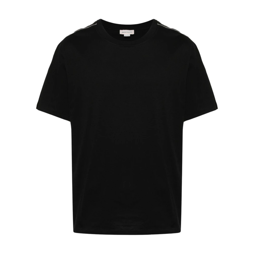 Alexander McQueen Svart T-shirt med Tryck Black, Herr