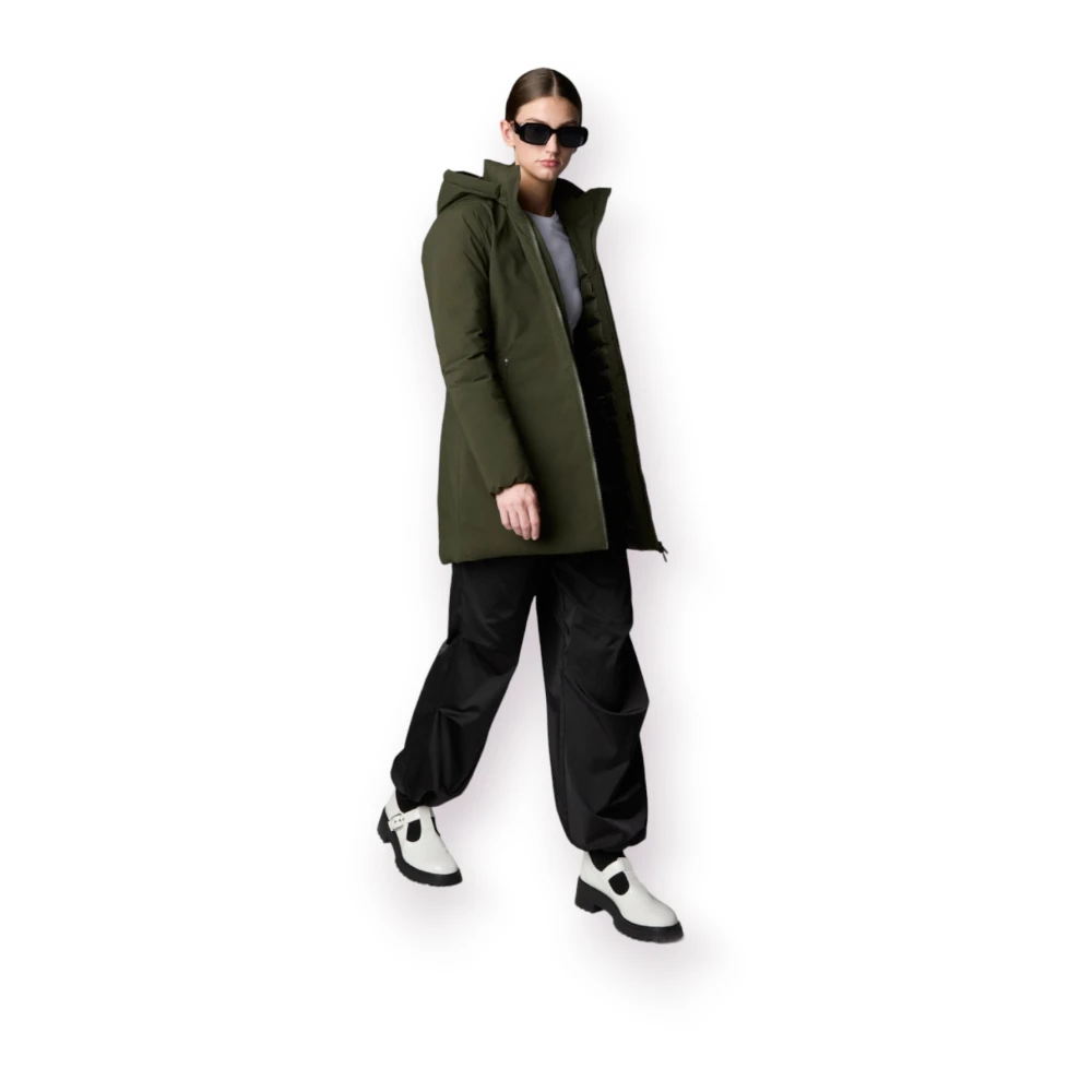 Save The Duck Puffer en Parka Jas Green Dames