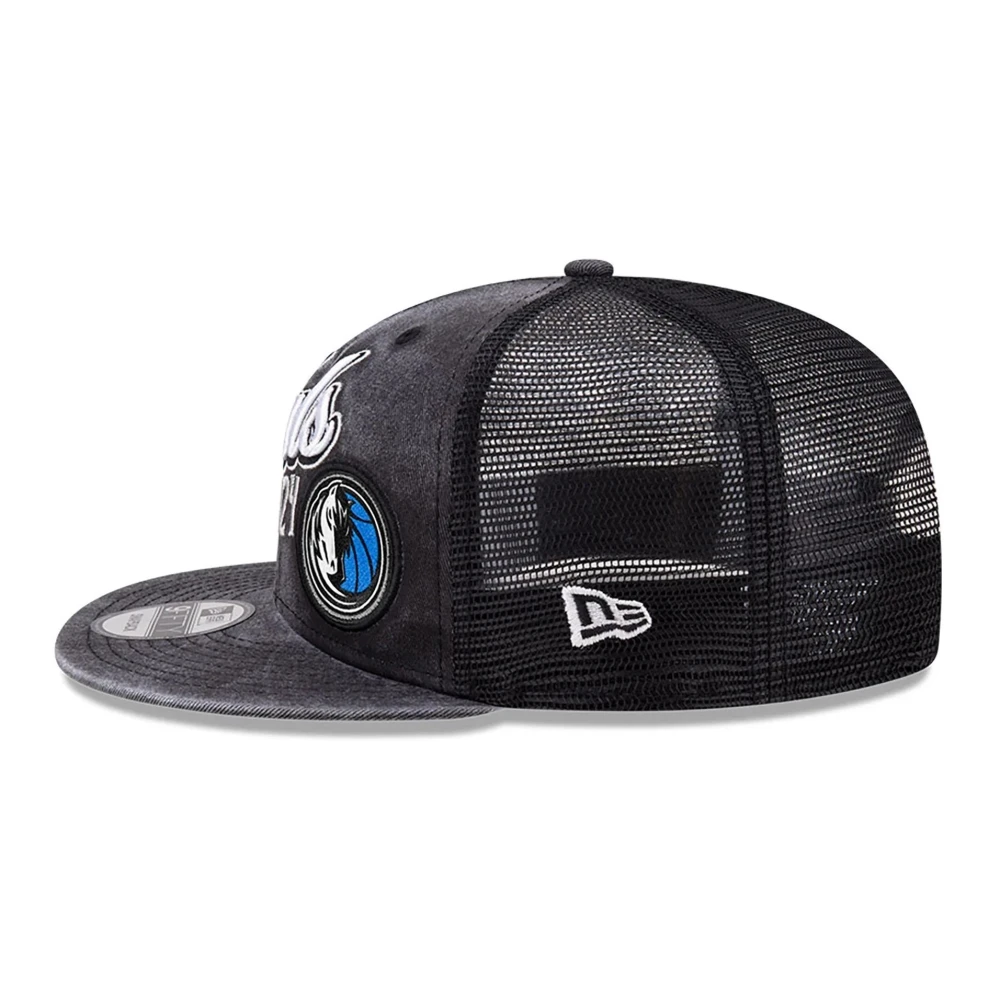 new era Zwarte versleten Mavericks Nba24 pet Black Heren