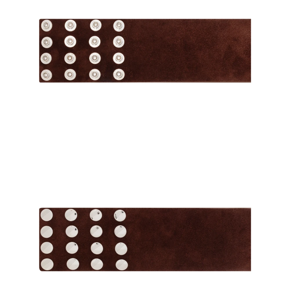 The Attico Leren riem Brown Dames