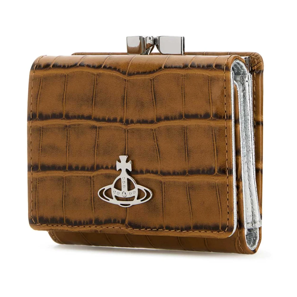 Vivienne Westwood Stijlvolle Kameel Leren Portemonnee Brown Dames
