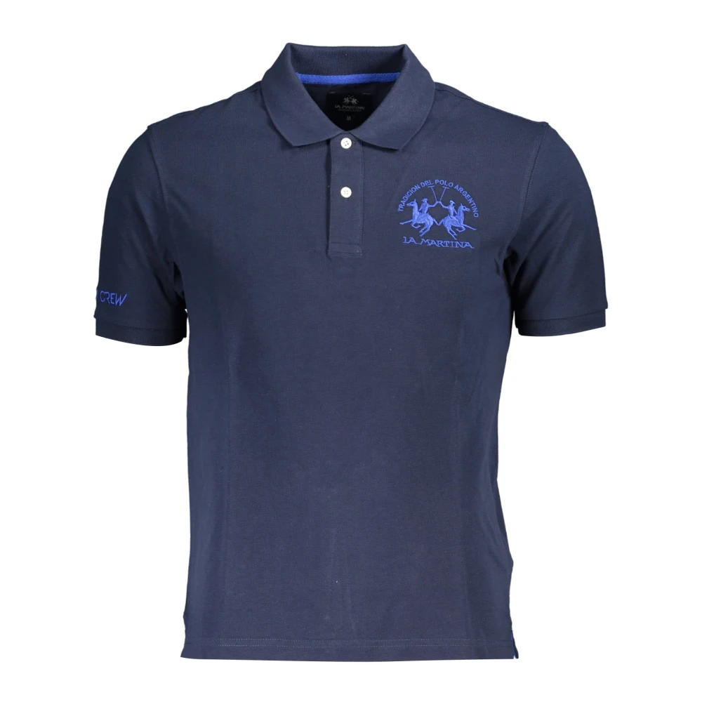 LA MARTINA Blauw Polo Shirt Mannen Blue Heren