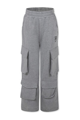 grey-casual-fleece-cargo-trousers