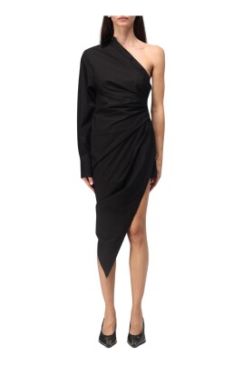 robe-chemise-en-popeline-noire