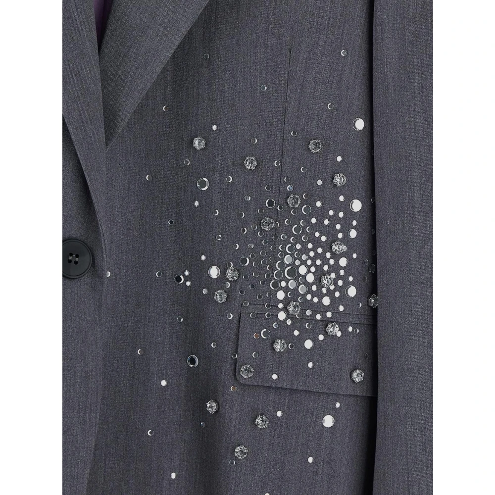 DES Phemmes Stijlvolle Oversized Blazer Gray Dames