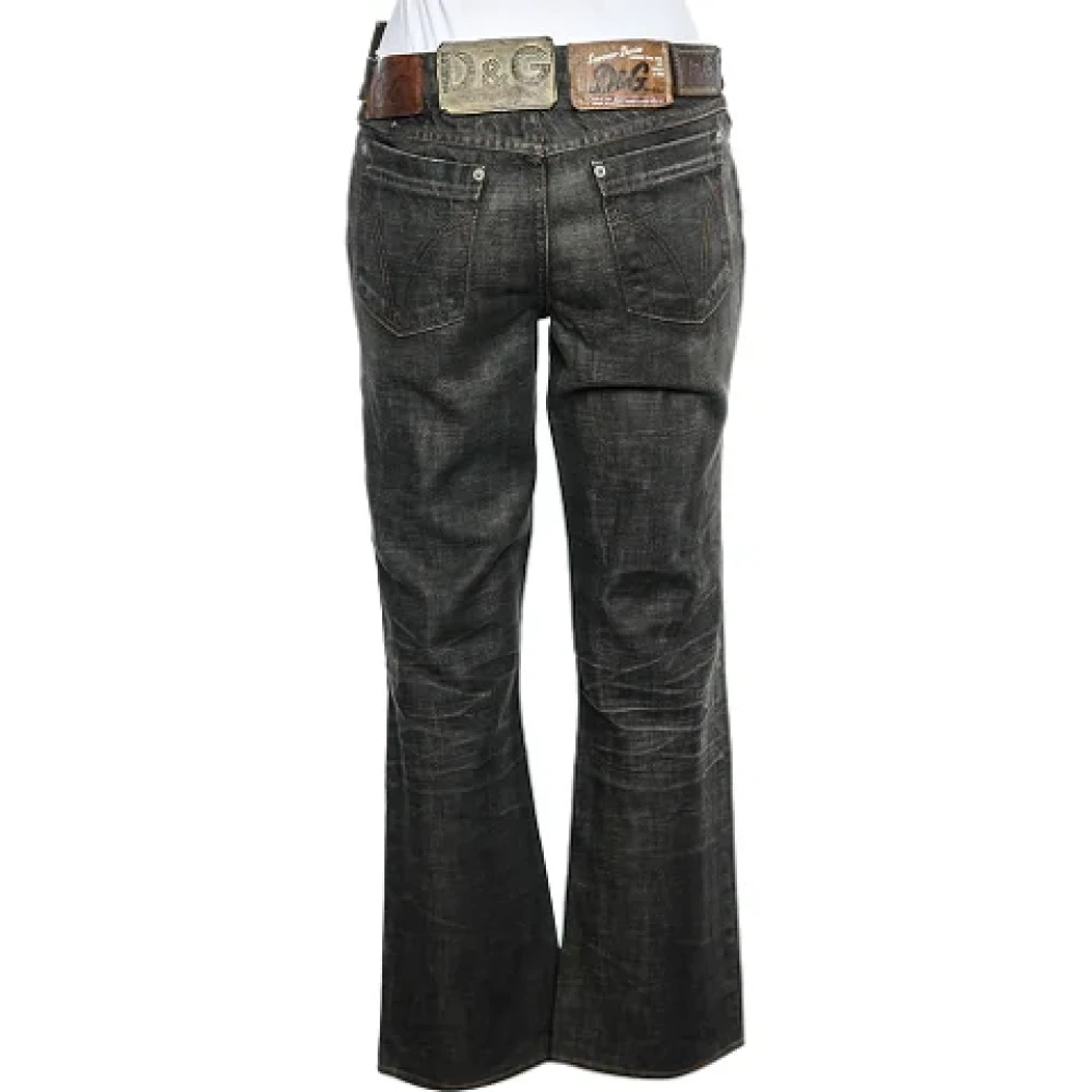 Dolce & Gabbana Pre-owned Cotton jeans Gray Dames