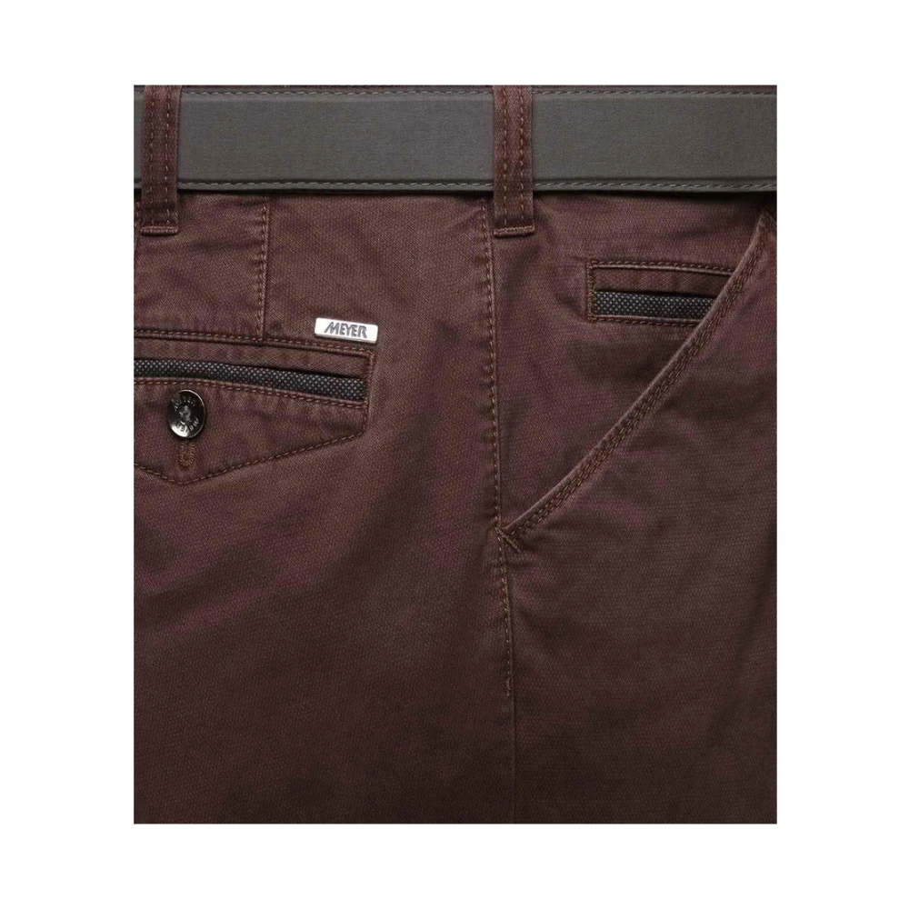 Meyer Zachte Stof Op Maat Gemaakte Broek Red Heren
