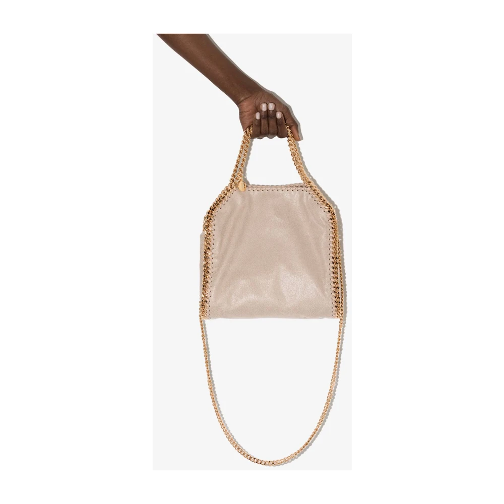 Stella Mccartney Whipstitch Chain Trim Beige Tas Beige Dames