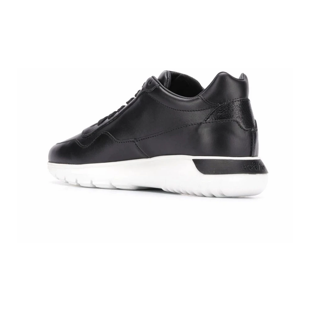 Hogan Zwarte Leren Sneakers Black Dames