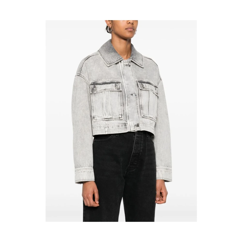 IRO Klassieke Grijze Knoopsluiting Buitenkleding Gray Dames