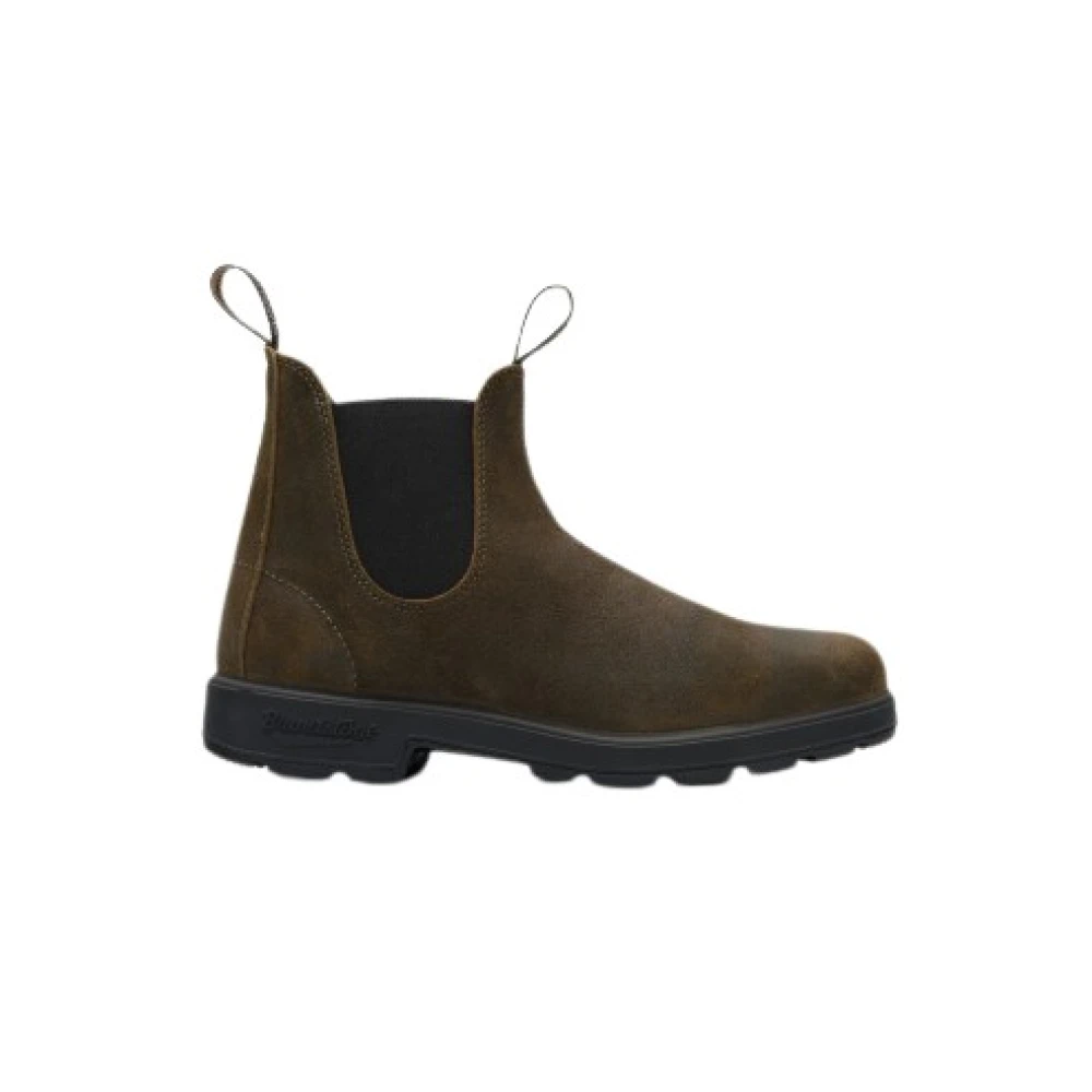 Blundstone Mörk olivgrön vaxad mockachelseaboots Green, Herr