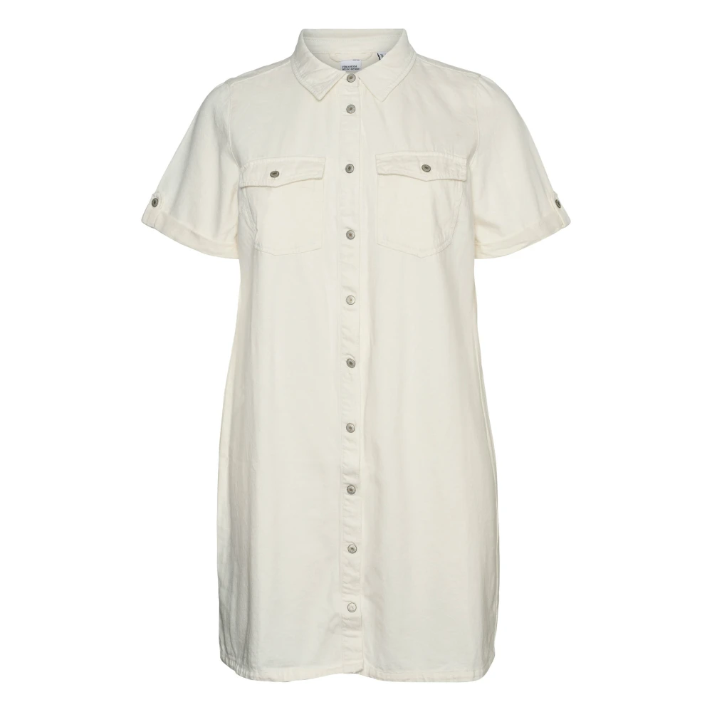Vero Moda Korte Denim Jurk met GA C White Dames