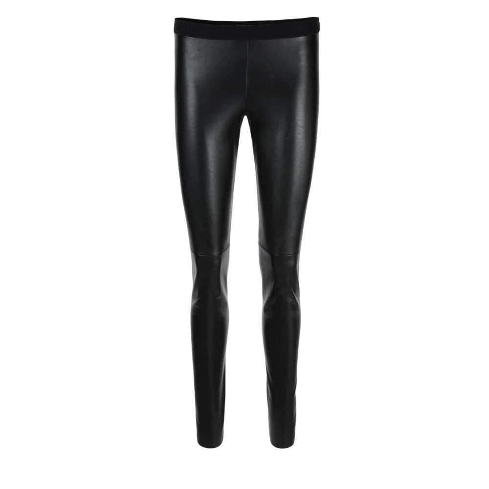 Marc Cain Women's Black Leggings, Xs, Faux Leather Leggings