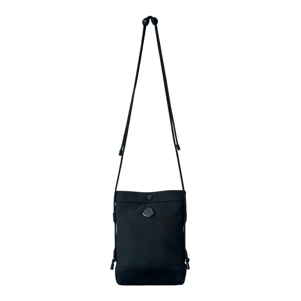 Moncler Logo Patch Crossbody Telefoon Pouch Black Heren