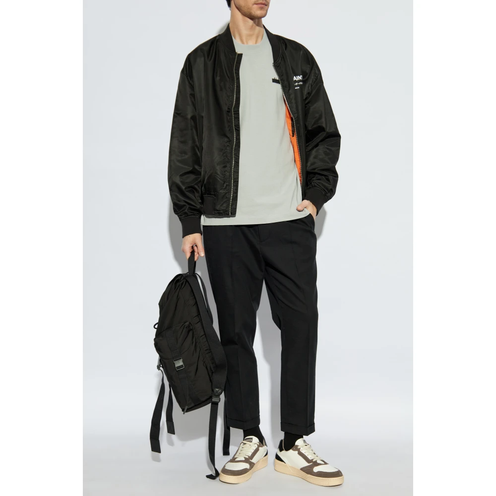 AllSaints Oversized 'Redact' T-shirt Gray Heren