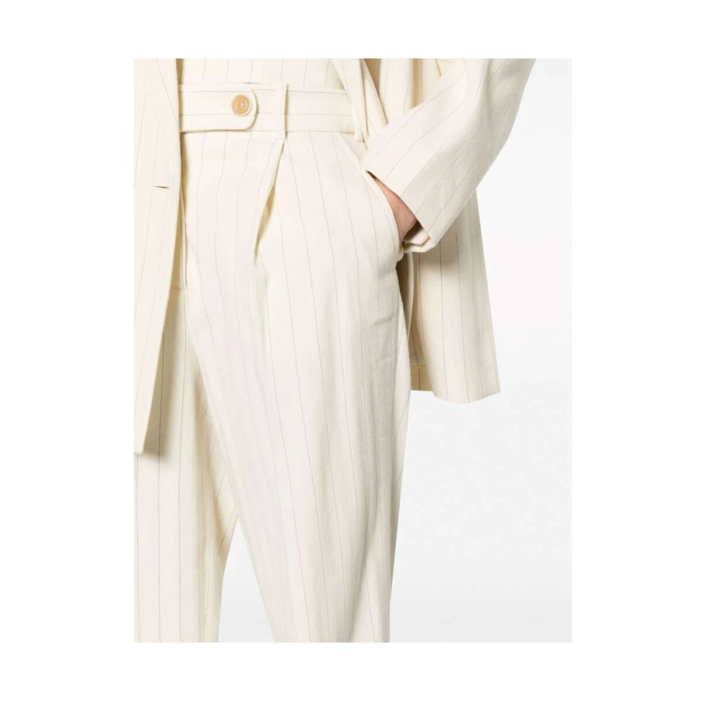 Zimmermann Luminosity Gestreepte Maatwerk Broek Beige Dames