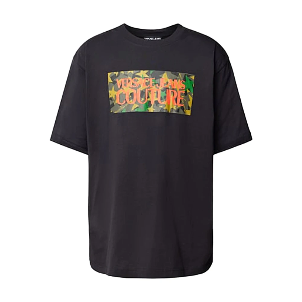 Versace Jeans Couture Casual Katoenen T-Shirt voor Mannen Black Heren