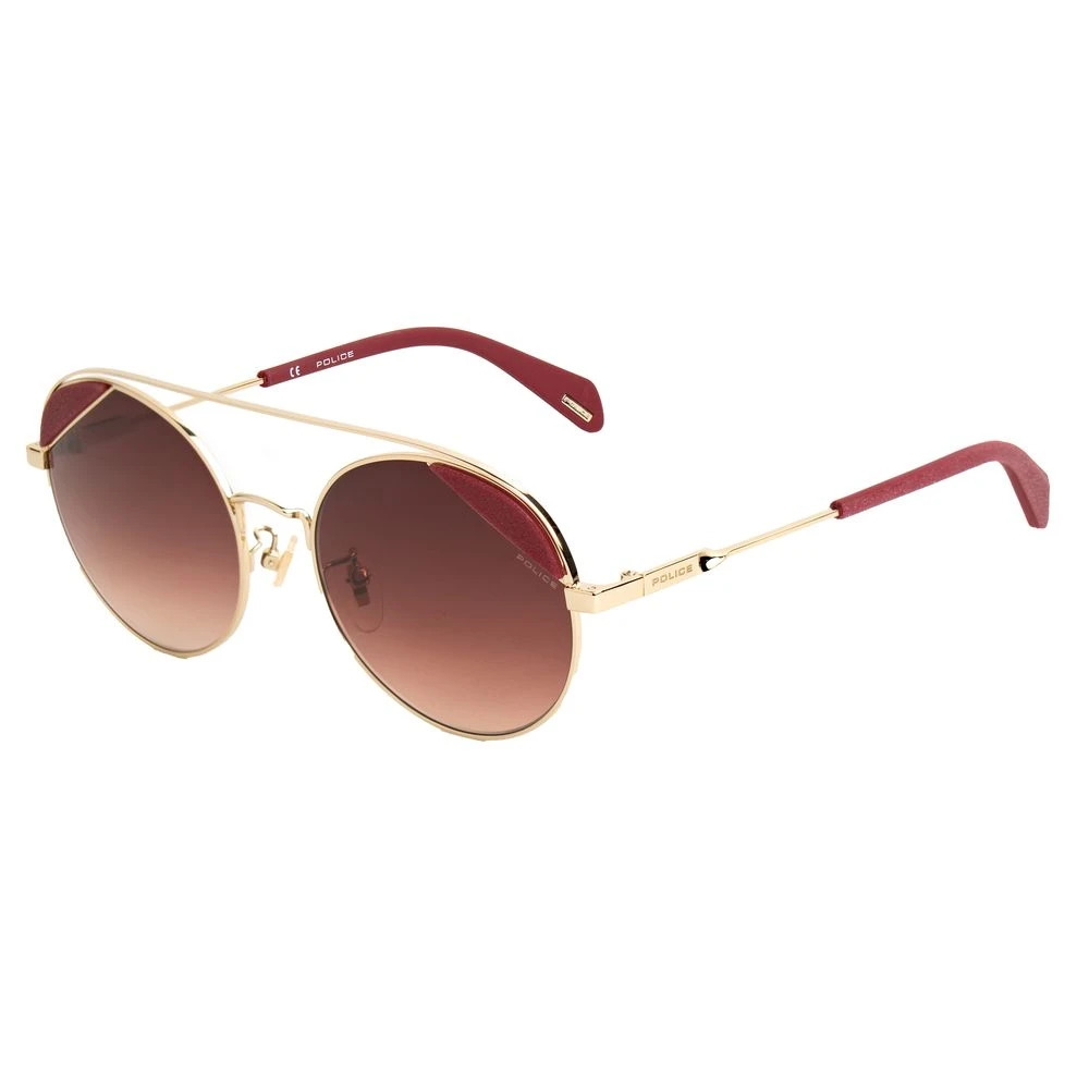 Police Women's Yellow Rose Metal Sunglasses With Uv Filter