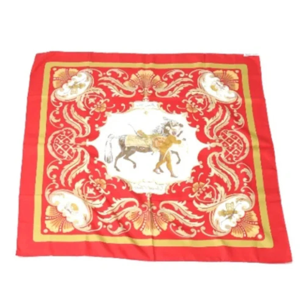 Hermès Vintage Pre-owned Silk scarves Red Dames