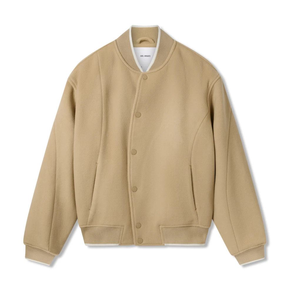 Axel Arigato Typo Varsity Jacket Beige Heren