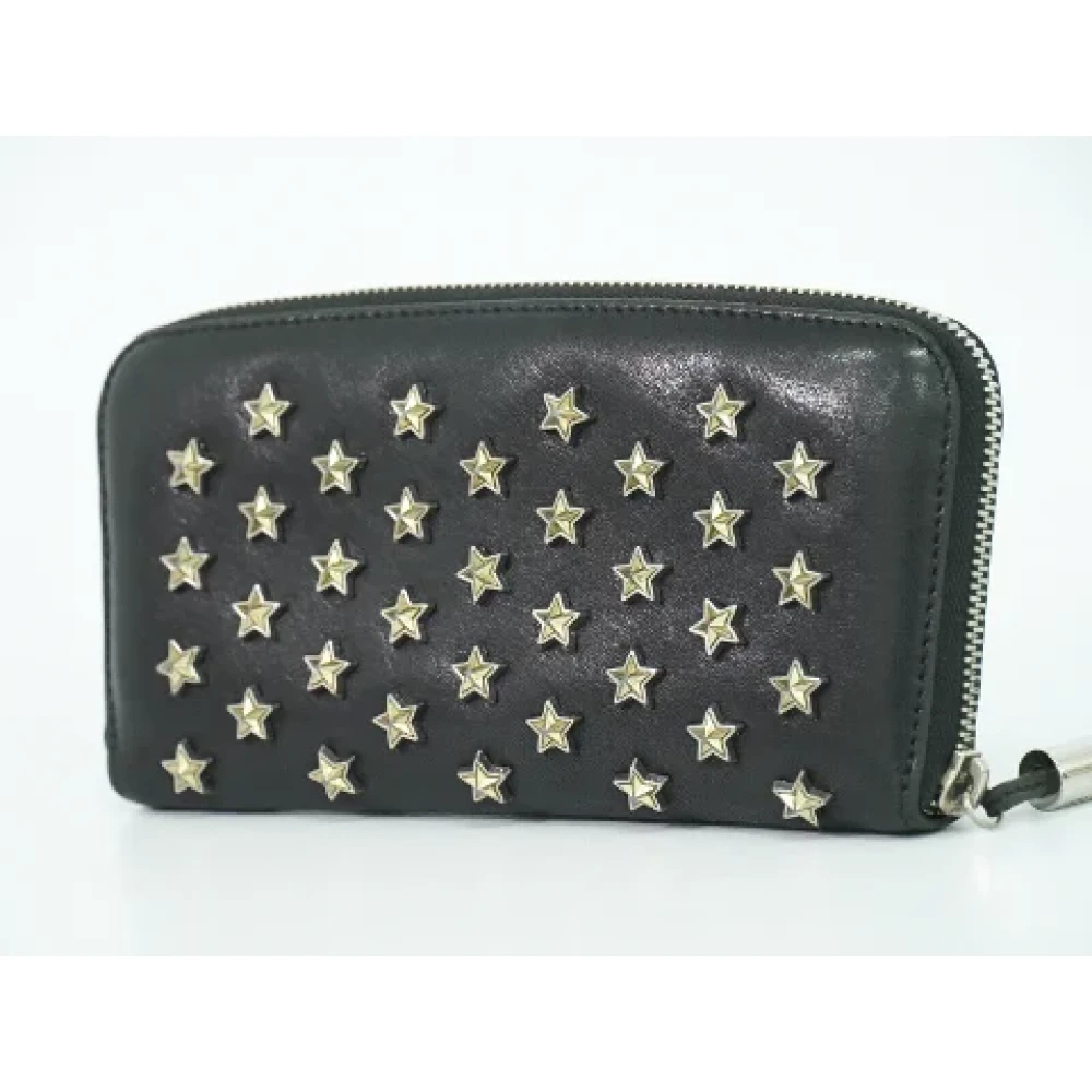 Jimmy Choo Pre-owned Leather wallets Black Dames