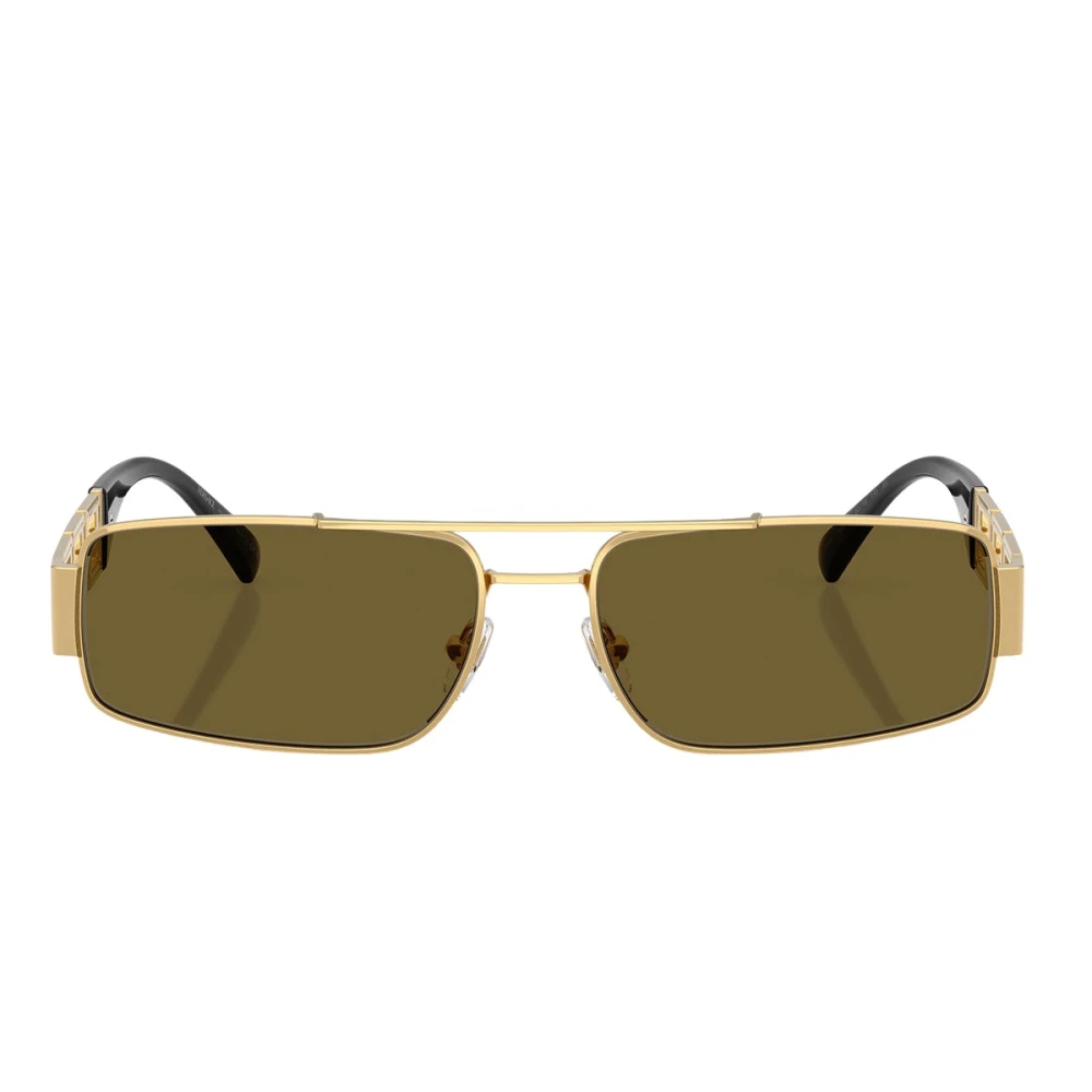 Versace Gold/Brown Ve2257 100273 Man Sunglasses Metal Squared Normal - Image 4