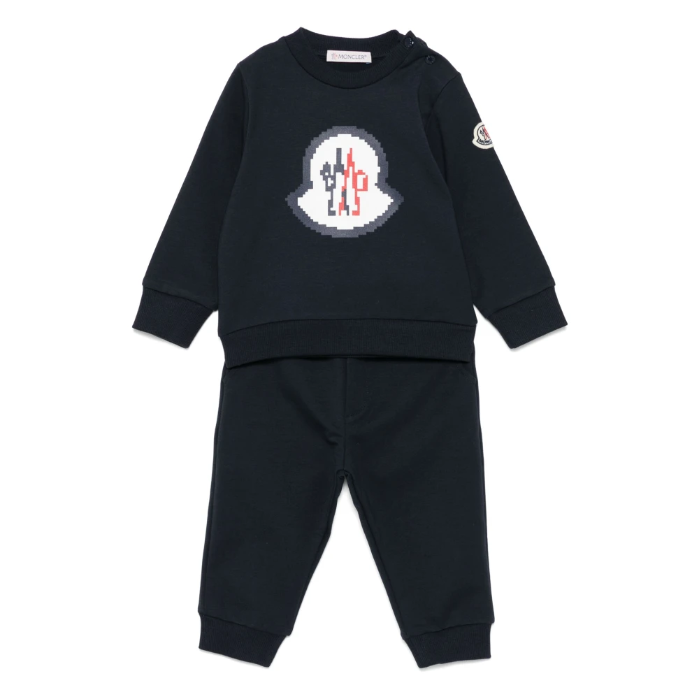 Moncler Blå Sweatshirt Bottoms med Ribbstickning Blue, Flicka