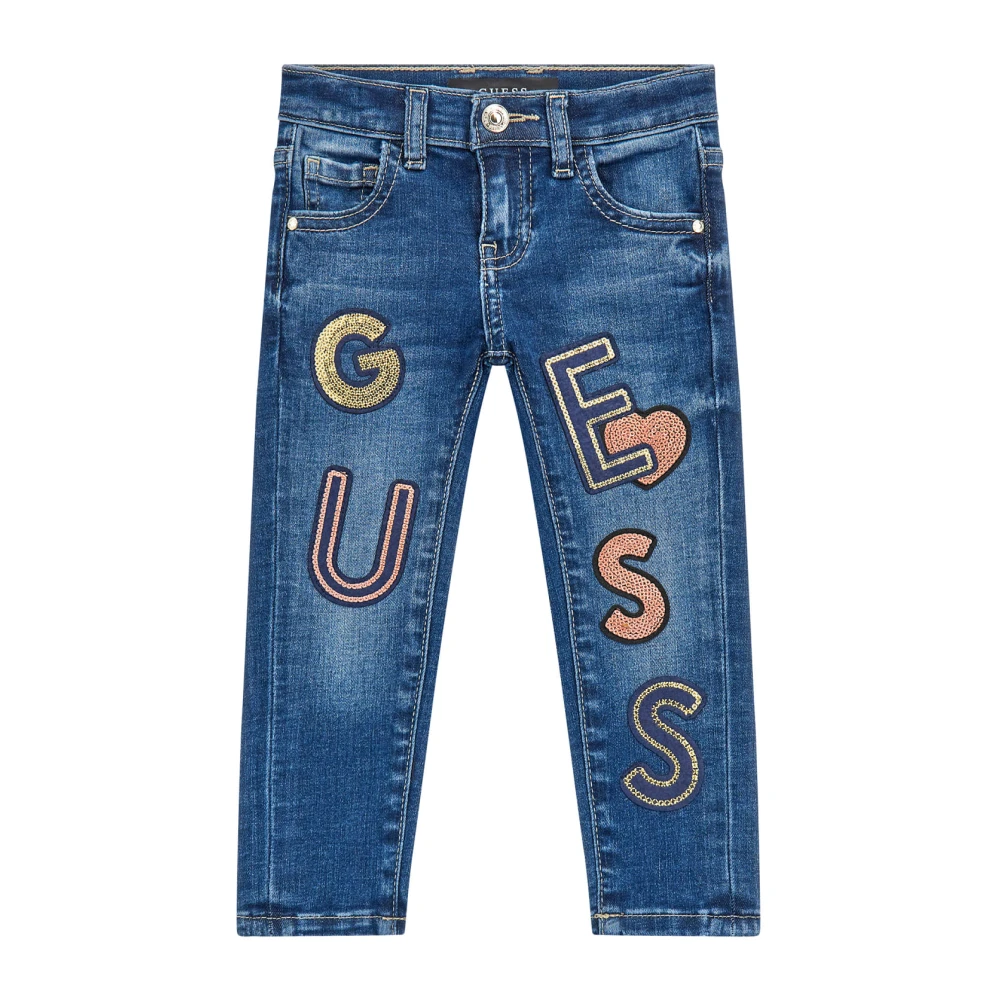 Guess Logo Patch Jeans Blue, Unisex