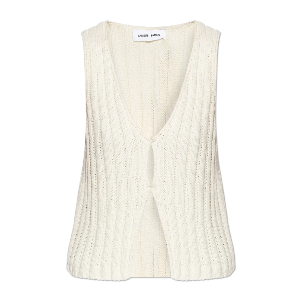 Samsøe Vest Salou Beige Dames
