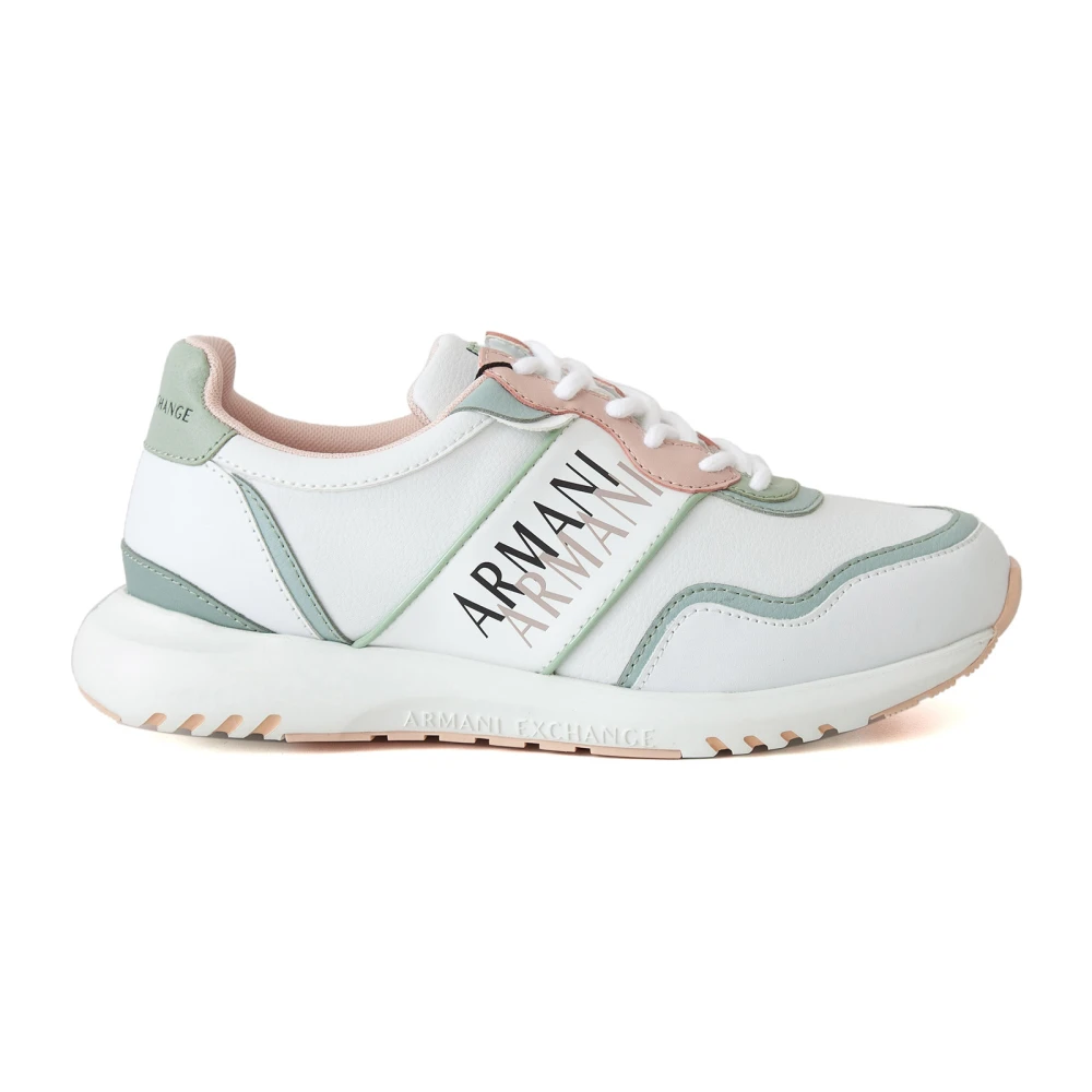 Armani Exchange Women's White Sneaker Stylish Casual Shoes