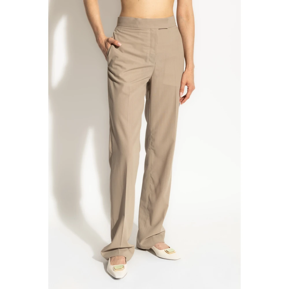 Salvatore Ferragamo Wollen broek Beige Dames